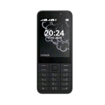 NOKIA 230 2024 DUAL SIM DOPPIA FOTOCAMERA FLASH RADIO FM GIOCO SNAKE COVER POSTERIORE IN ALLUMINIO ITALIA BLACK