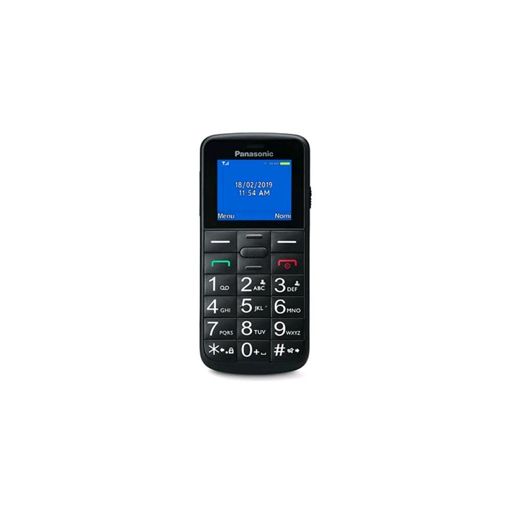 PANASONIC KX-TU110 EASY PHONE DUAL SIM 1.77" TASTI GRANDI E TASTO SOS FUNZIONE TORCIA ITALIA BLACK