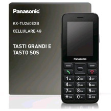 PANASONIC KX-TU260EXB 4G 2.4" SENIOR PHONE TASTI GRANDI E TASTO SOS FACILE DA USARE IP44 4G ITALIA BLACK