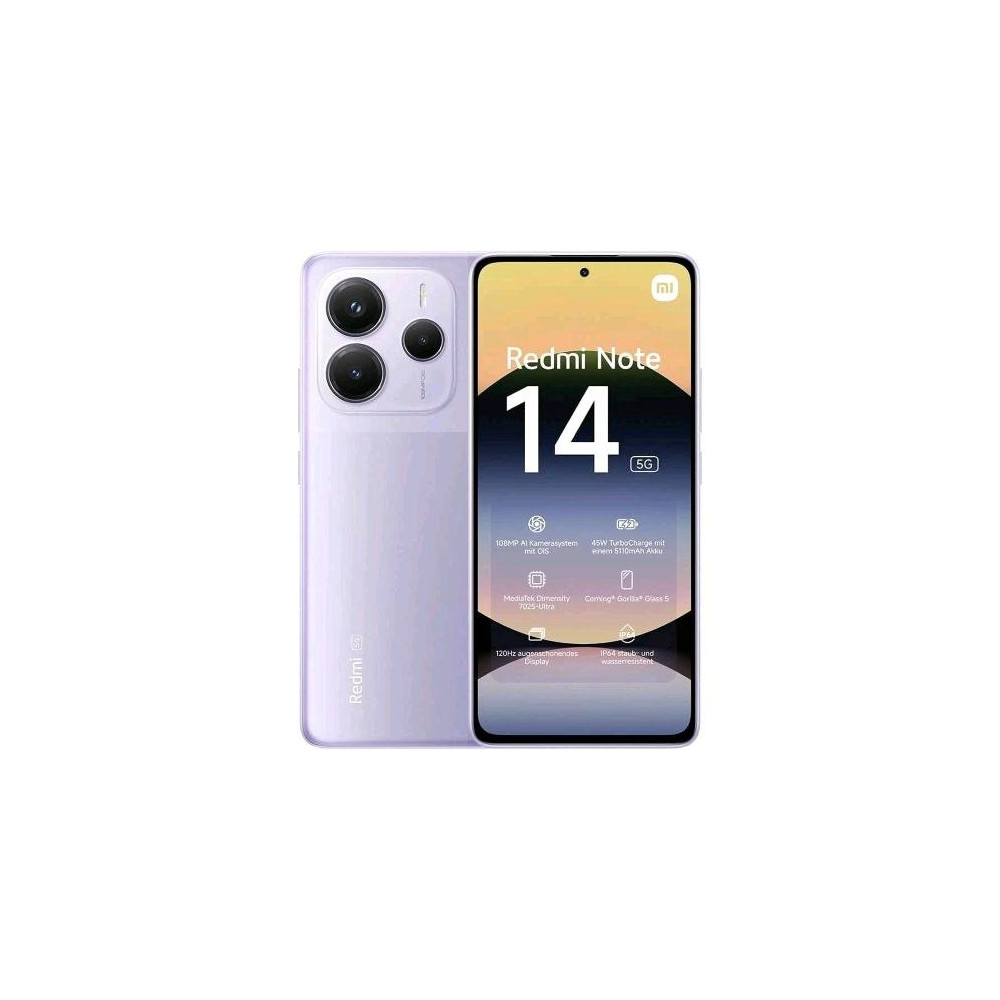 XIAOMI REDMi NOTE 14 5G DUAL SIM 6.67" OCTA CORE 128GB RAM 6GB 5G EUROPA LAVENDER PURPLE