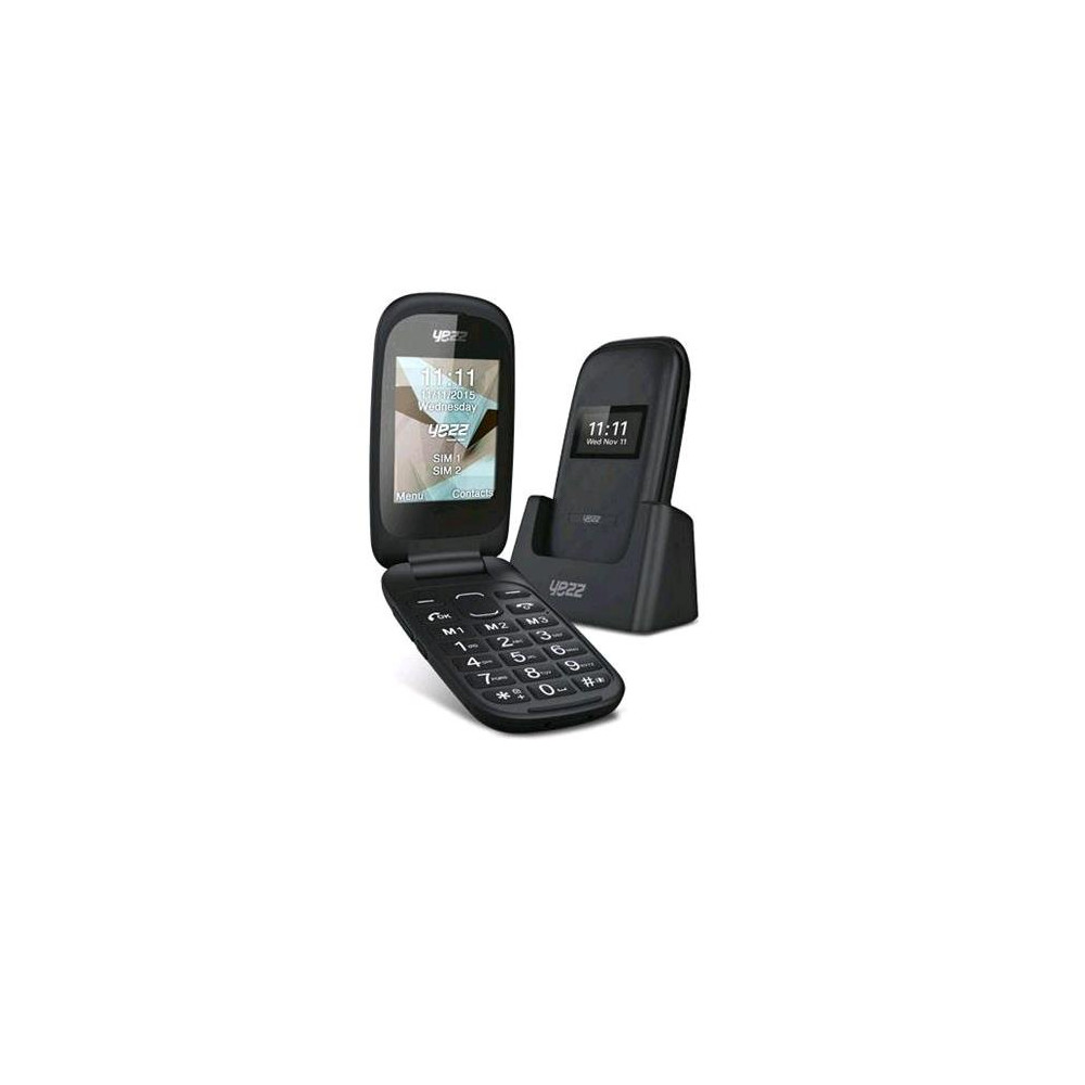 YEZZ Z51 DUAL SIM 2.4" SENIOR PHONE CLAMSHELL TASTO SOS BLUETOOTH BASETTA DI RICARICA INCLUSA ITALIA BLACK