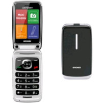 BRONDI CONTENDER DUAL SIM 3" EASY PHONE CLAMSHELL TASTI SELEZIONE RAPIDA NERO/SILVER