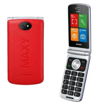 BRONDI MAXY DUAL SIM 2.8" CLAMSHELL FLIP ATTIVO TASTI RETROILLUMINATI MEMORIE DIRETTE DA 2 A 9 CHIAMATA RAPIDA ITALIA RED