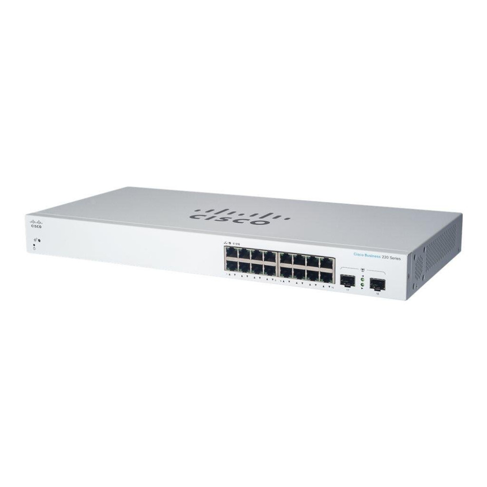 Cisco Switch Business 220 Series da 18 porte 1GBE 130W Poe Smart gestito Cisco Switch Business 220 Series da 18 porte 1GBE 130W Poe Smart gestito