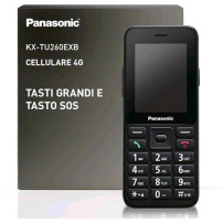 PANASONIC KX-TU260EXB 4G 2.4" SENIOR PHONE TASTI GRANDI E TASTO SOS FACILE DA USARE IP44 4G ITALIA BLACK