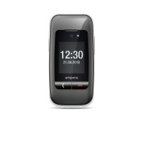 EMPORIA ONE SENIOR PHONE 2G 2.8" CLAMSHELL TASTI GRANDI SOS OPZIONALE 3 TASTI SCELTA RAPIDA FOTOCAMERA GRIGIO SILVER