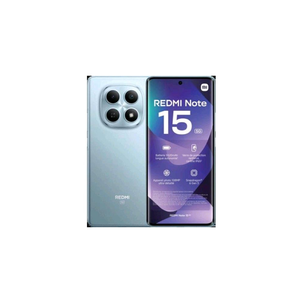 XIAOMI REDMi NOTE 15 5G DUAL SIM 6.77" OCTA CORE 256GB RAM 8GB 5G WIND3 GLACIER BLUE