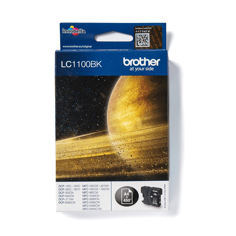 Brother LC1100BK cartuccia d'inchiostro 1 pz Originale Nero Brother LC1100BK cartuccia d'inchiostro 1 pz Originale Nero