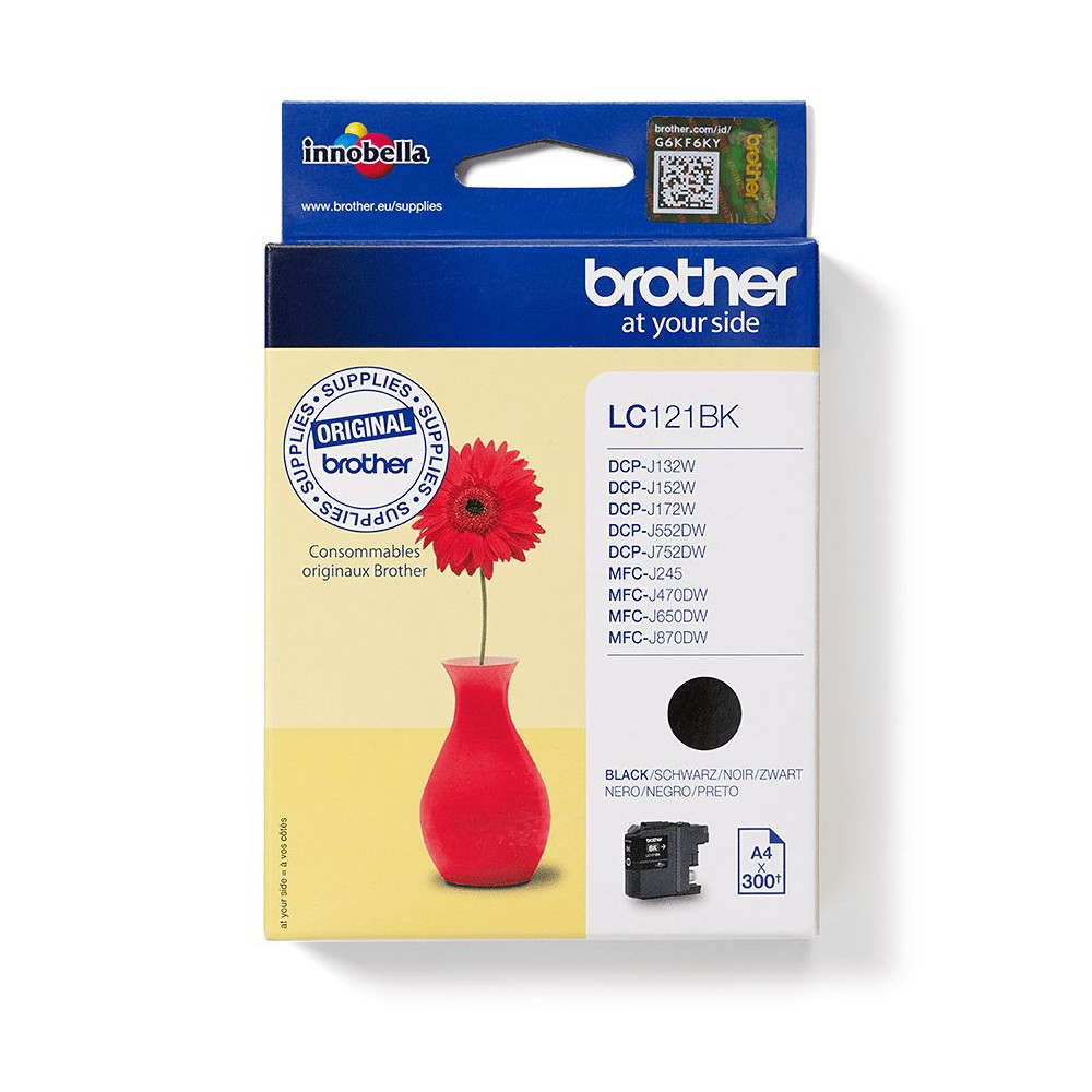 Brother LC121BK cartuccia d'inchiostro 1 pz Originale Nero Brother LC121BK cartuccia d'inchiostro 1 pz Originale Nero