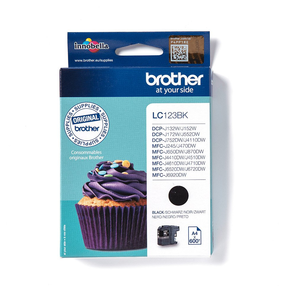 Brother LC123BK cartuccia d'inchiostro 1 pz Originale Nero