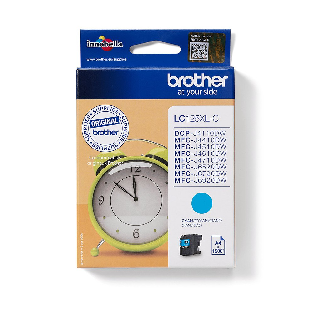 Brother LC-125XLC cartuccia d'inchiostro 1 pz Originale Ciano Brother LC-125XLC cartuccia d'inchiostro 1 pz Originale Ciano