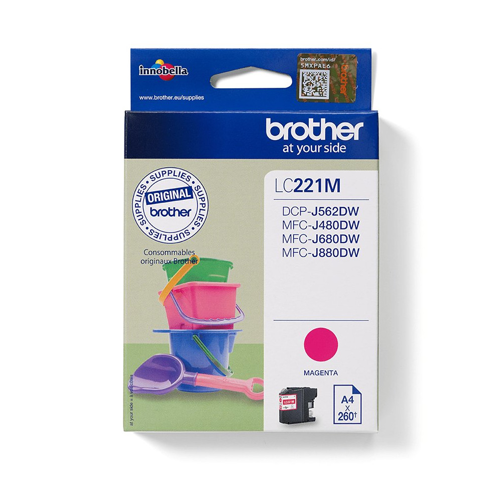 Brother LC221M cartuccia d'inchiostro 1 pz Originale Magenta Brother LC221M cartuccia d'inchiostro 1 pz Originale Magenta