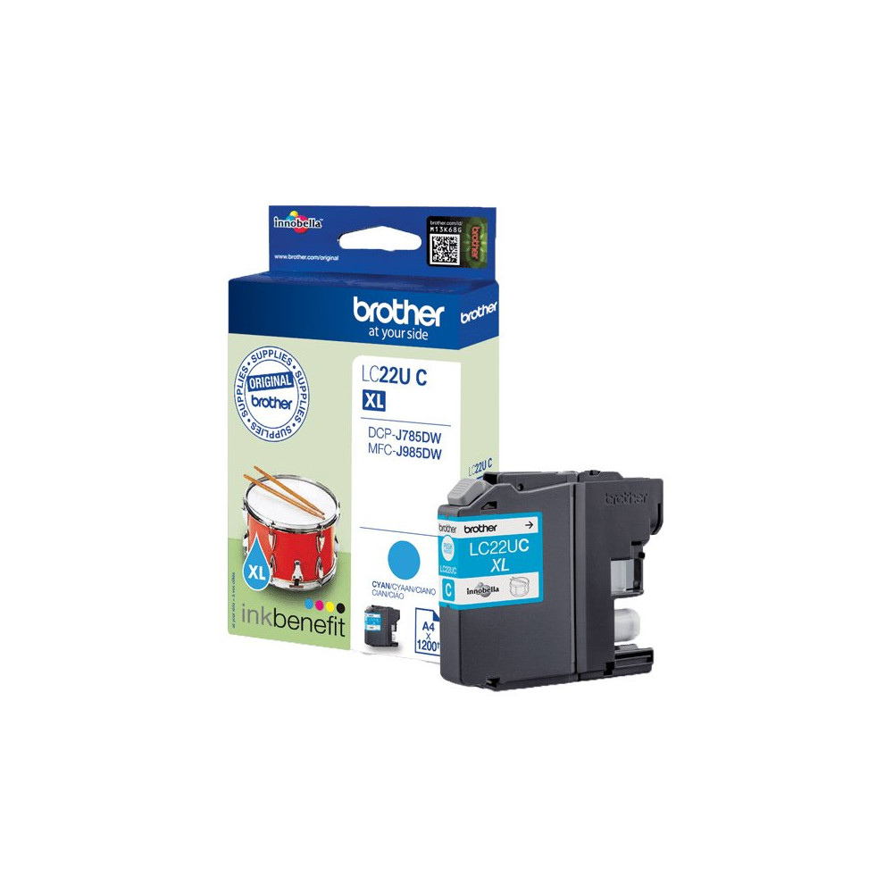 Brother LC22UC cartuccia d'inchiostro 1 pz Originale Ciano Brother LC22UC cartuccia d'inchiostro 1 pz Originale Ciano