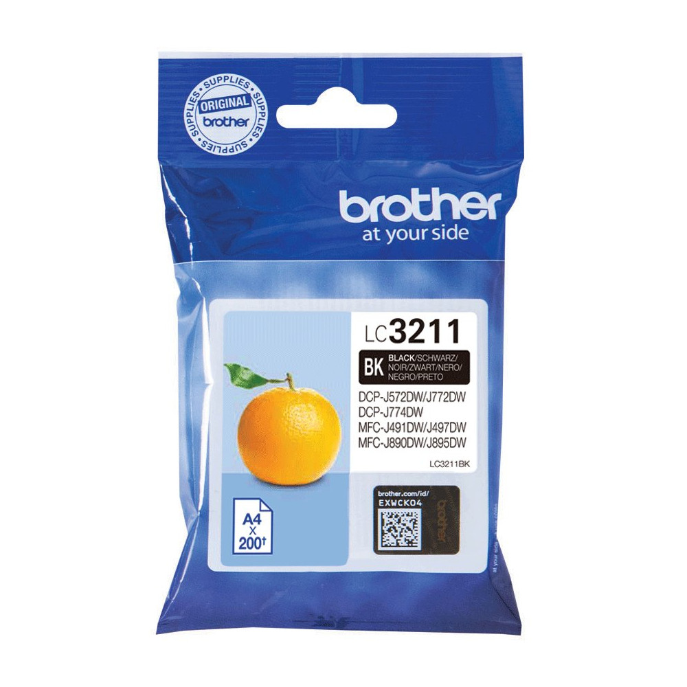 Brother LC3211BK cartuccia d'inchiostro 1 pz Originale Nero Brother LC3211BK cartuccia d'inchiostro 1 pz Originale Nero