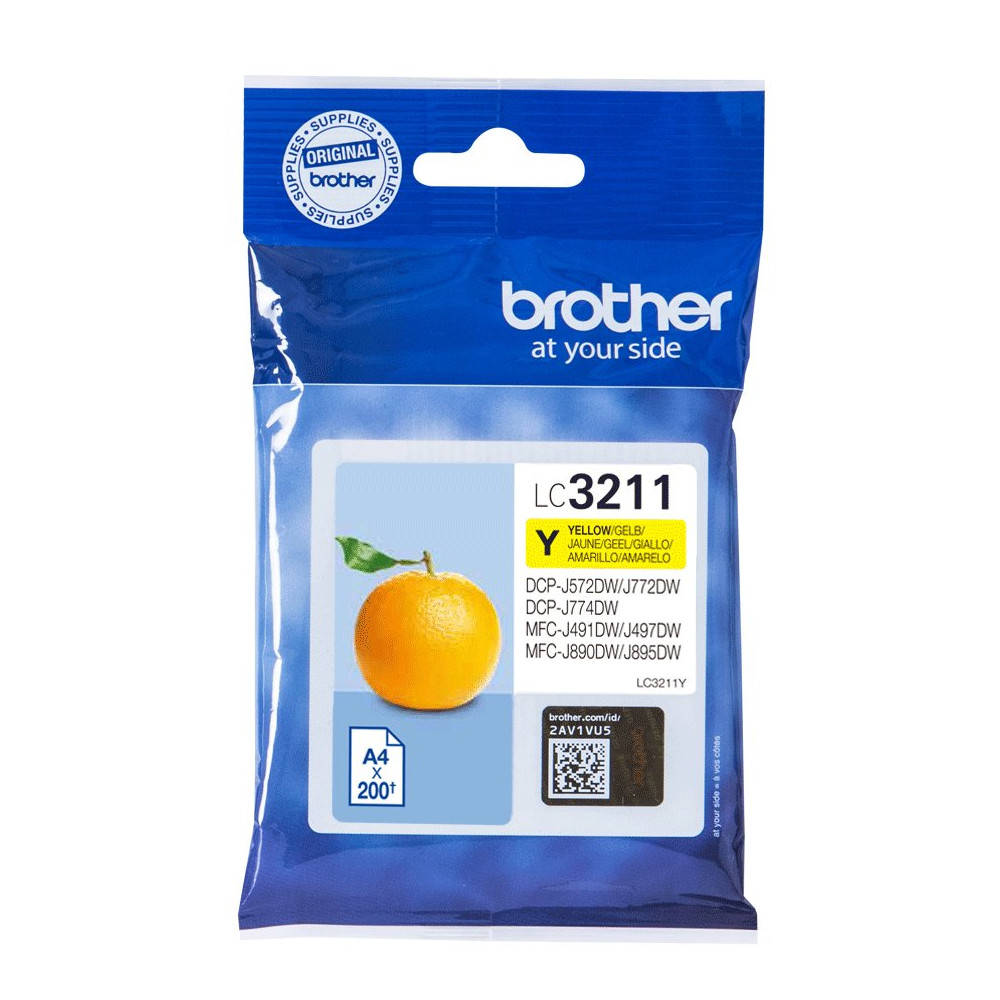 Brother LC3211Y cartuccia d'inchiostro 1 pz Originale Giallo Brother LC3211Y cartuccia d'inchiostro 1 pz Originale Giallo