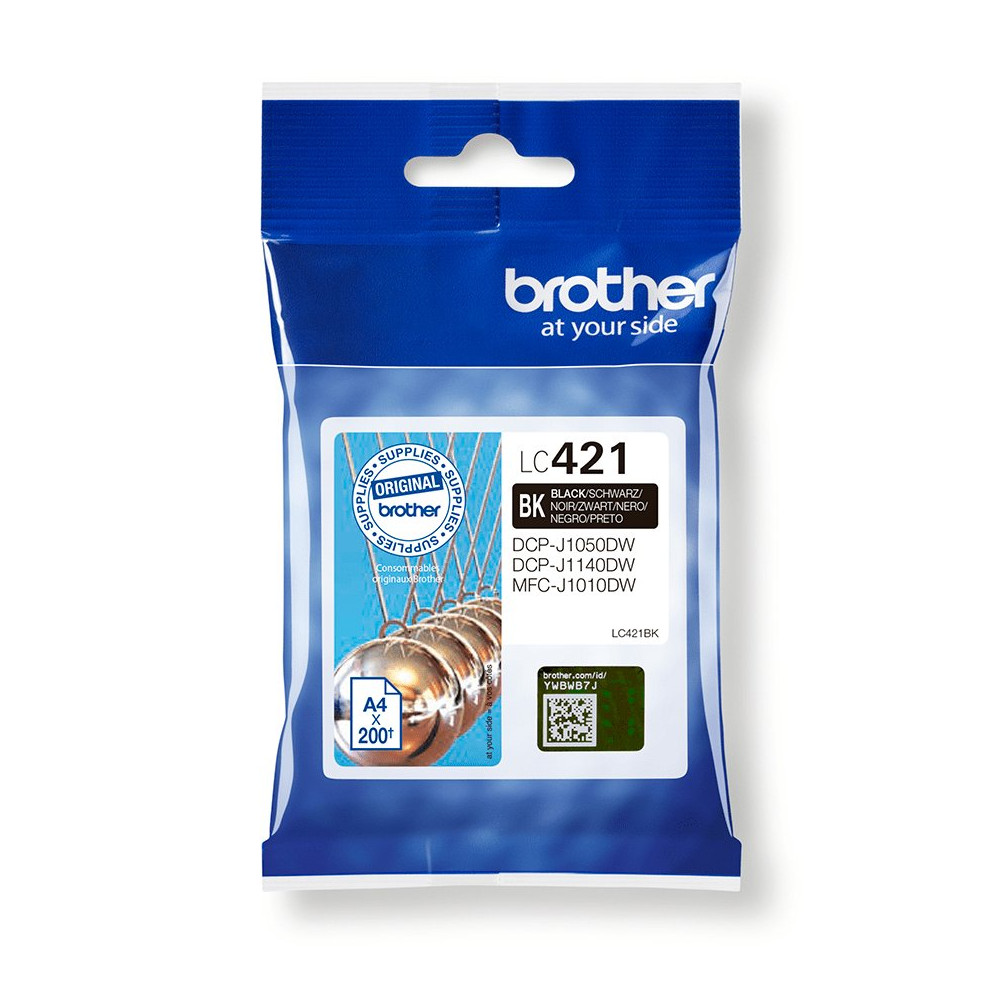 Brother LC421BK cartuccia d'inchiostro 1 pz Originale Nero Brother LC421BK cartuccia d'inchiostro 1 pz Originale Nero