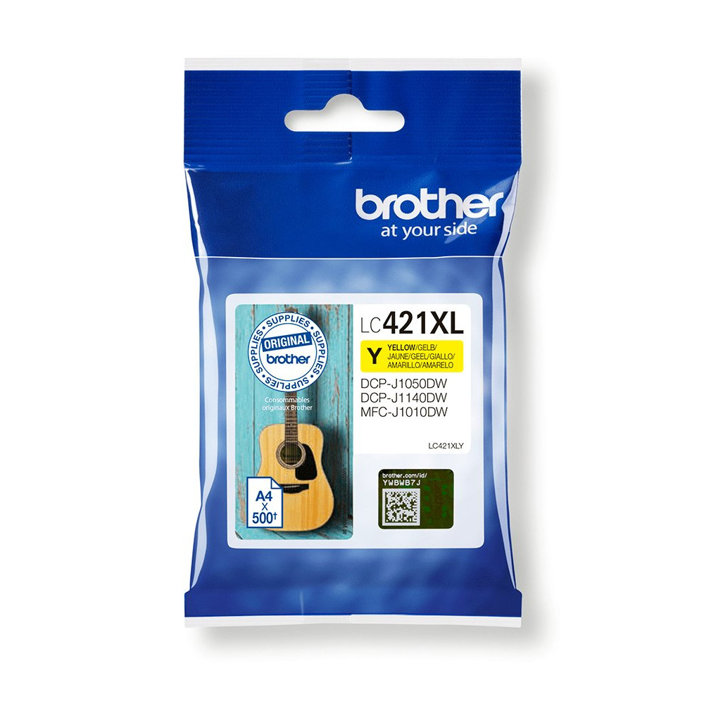 Brother LC421XLY cartuccia d'inchiostro 1 pz Originale Giallo Brother LC421XLY cartuccia d'inchiostro 1 pz Originale Giallo