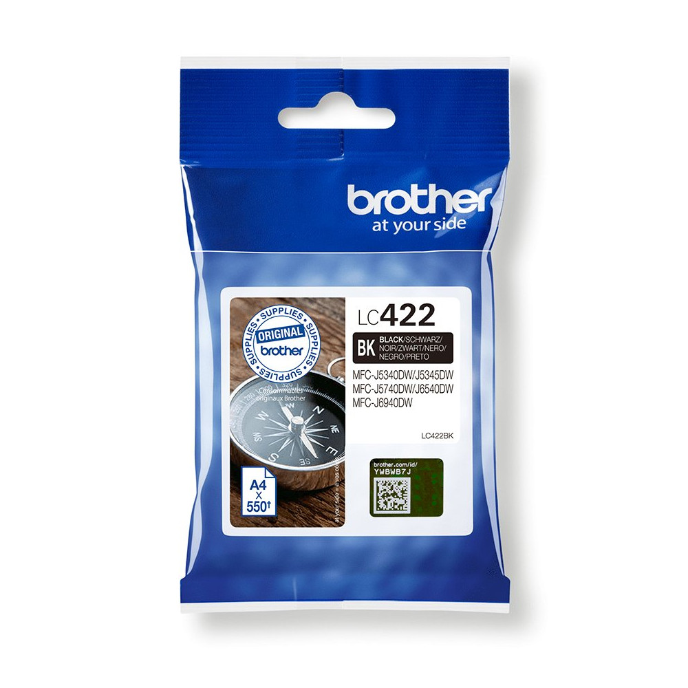 Brother LC422BK cartuccia d'inchiostro 1 pz Originale Nero Brother LC422BK cartuccia d'inchiostro 1 pz Originale Nero