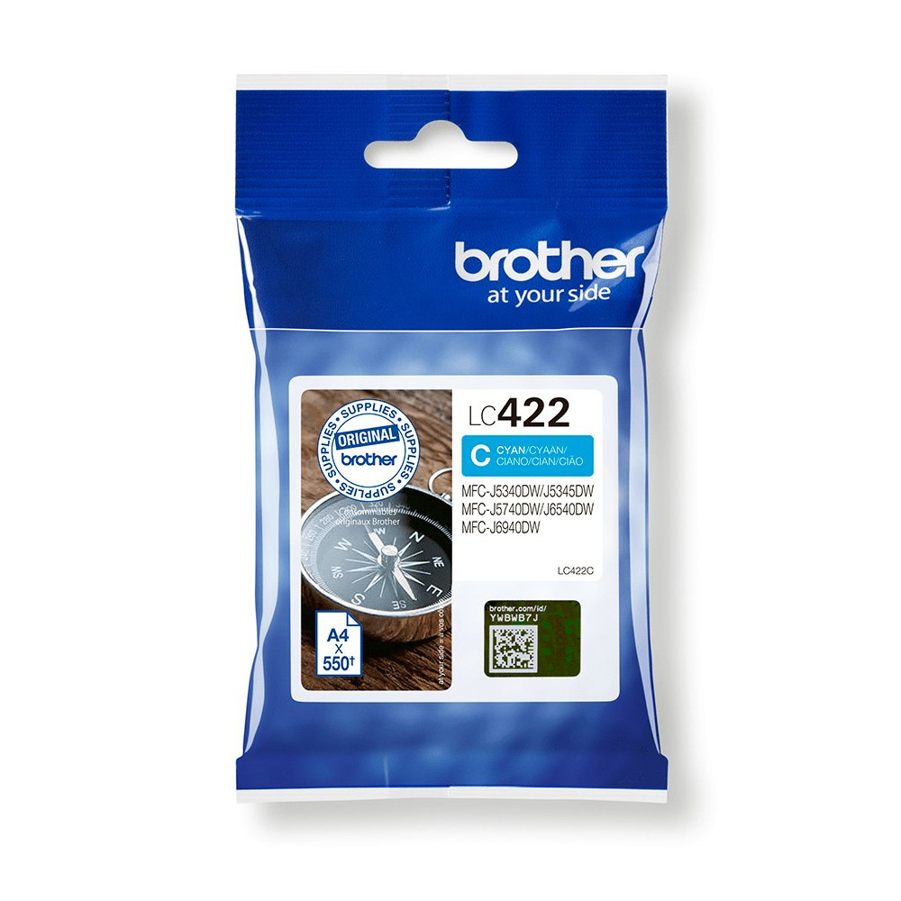 Brother LC422C cartuccia d'inchiostro 1 pz Originale Ciano Brother LC422C cartuccia d'inchiostro 1 pz Originale Ciano