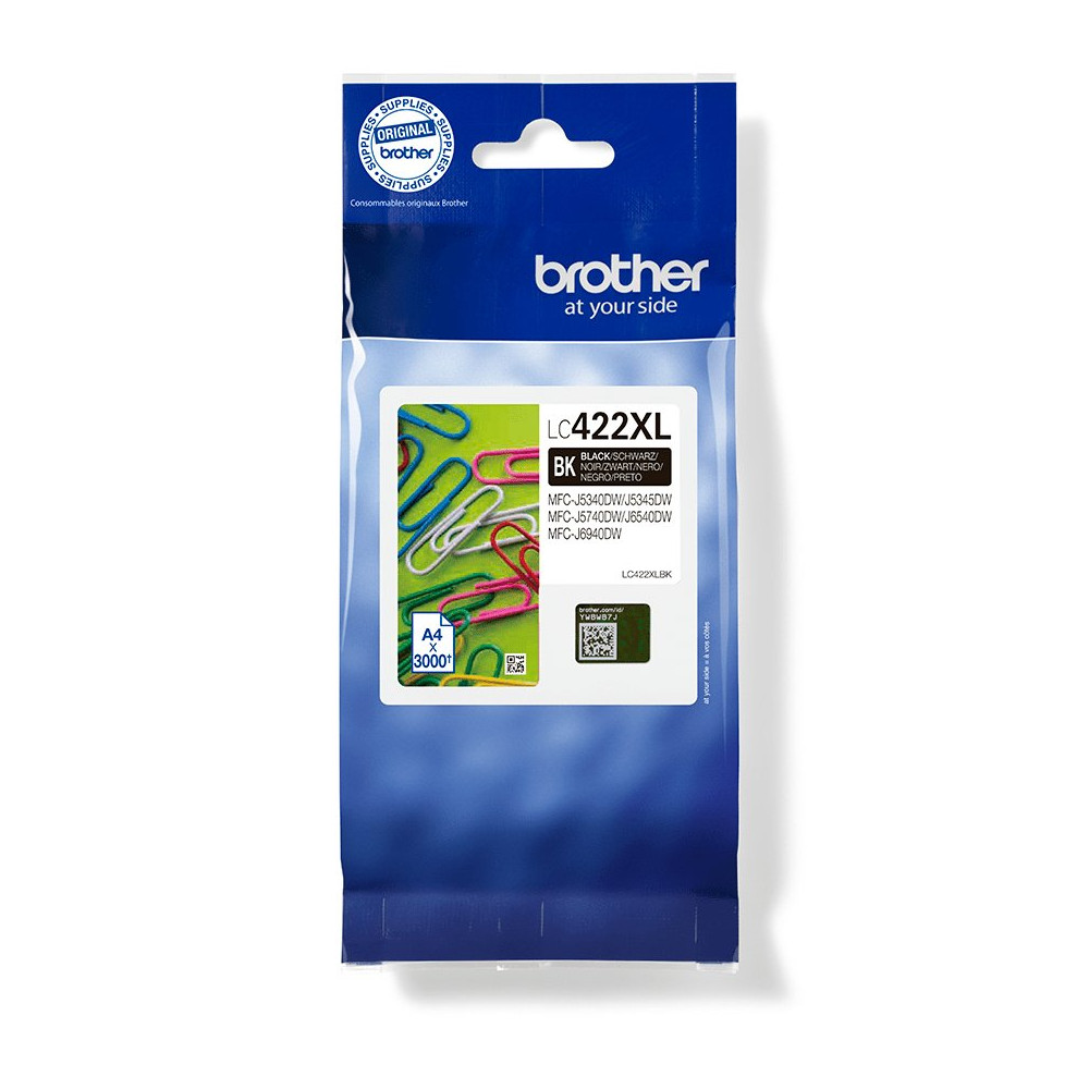 Brother LC422XLBK cartuccia d'inchiostro 1 pz Originale Nero