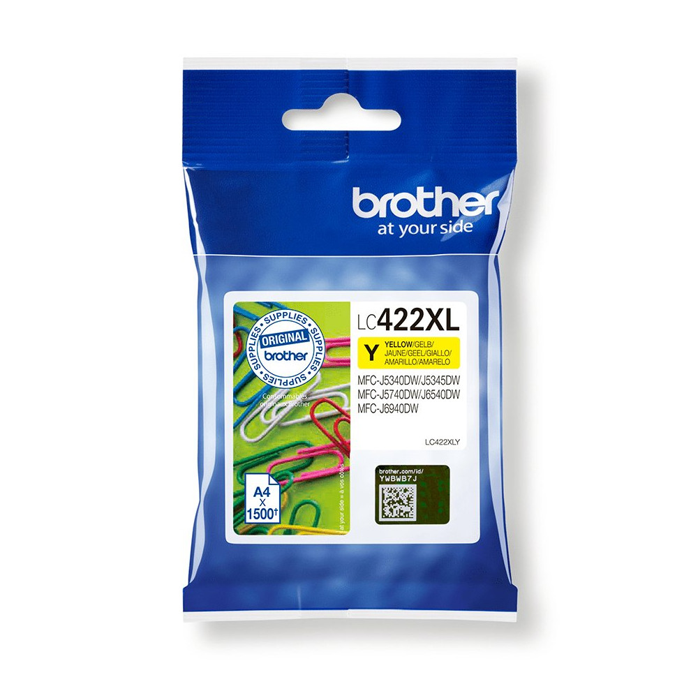 Brother LC-422XLY cartuccia d'inchiostro 1 pz Originale Giallo Brother LC-422XLY cartuccia d'inchiostro 1 pz Originale Giallo