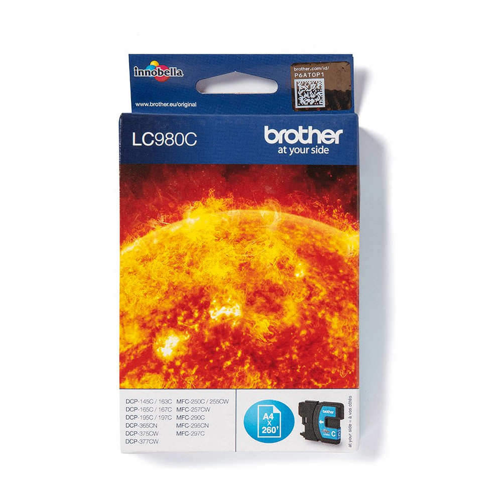 Brother LC980C cartuccia d'inchiostro 1 pz Originale Ciano Brother LC980C cartuccia d'inchiostro 1 pz Originale Ciano