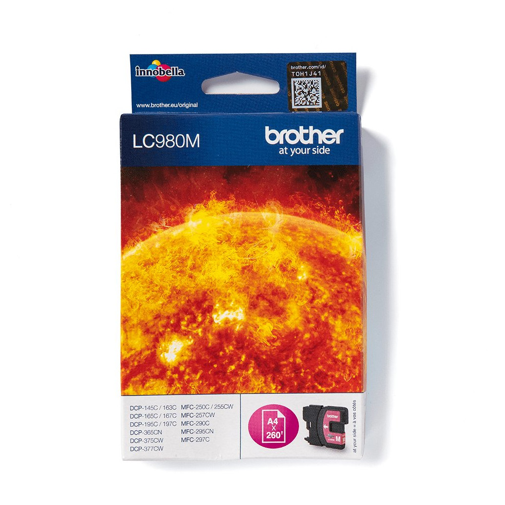 Brother LC980M cartuccia d'inchiostro 1 pz Originale Magenta Brother LC980M cartuccia d'inchiostro 1 pz Originale Magenta
