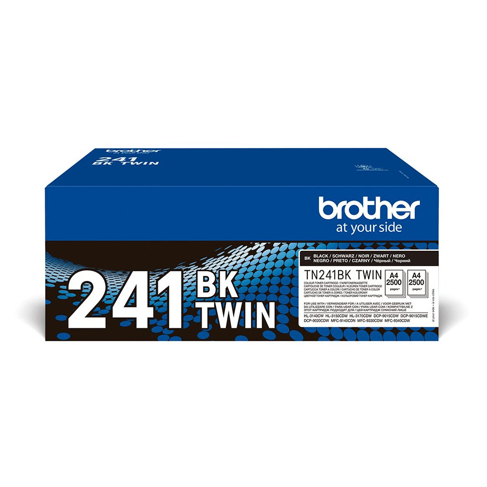 Brother TN-241BKTWIN cartuccia toner 2 pz Originale Nero Brother TN-241BKTWIN cartuccia toner 2 pz Originale Nero