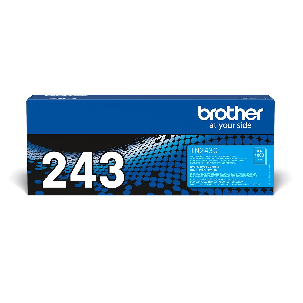 Brother TN-243C cartuccia toner 1 pz Originale Ciano Brother TN-243C cartuccia toner 1 pz Originale Ciano