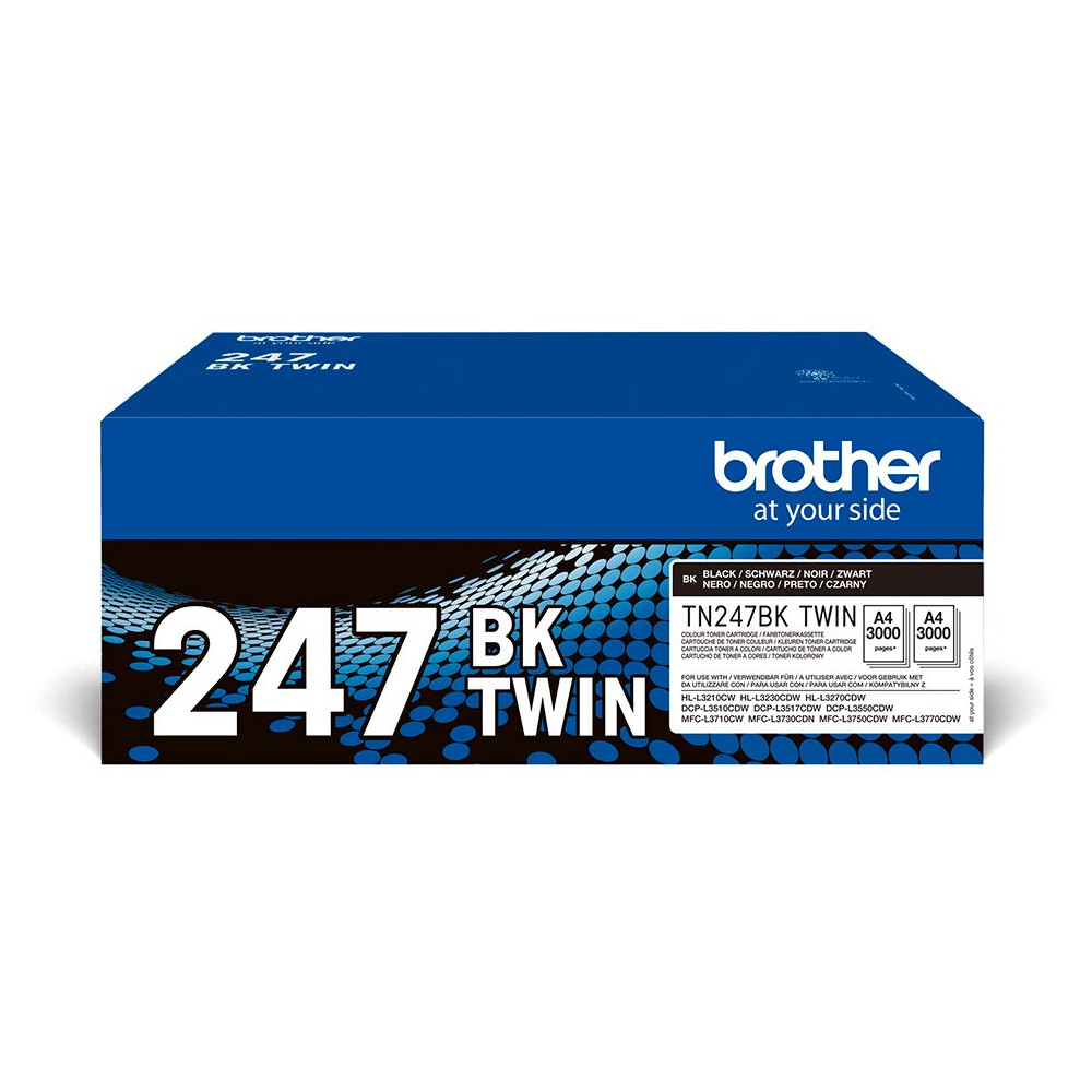 Brother TN-247BKTWIN cartuccia toner 2 pz Originale Nero Brother TN-247BKTWIN cartuccia toner 2 pz Originale Nero