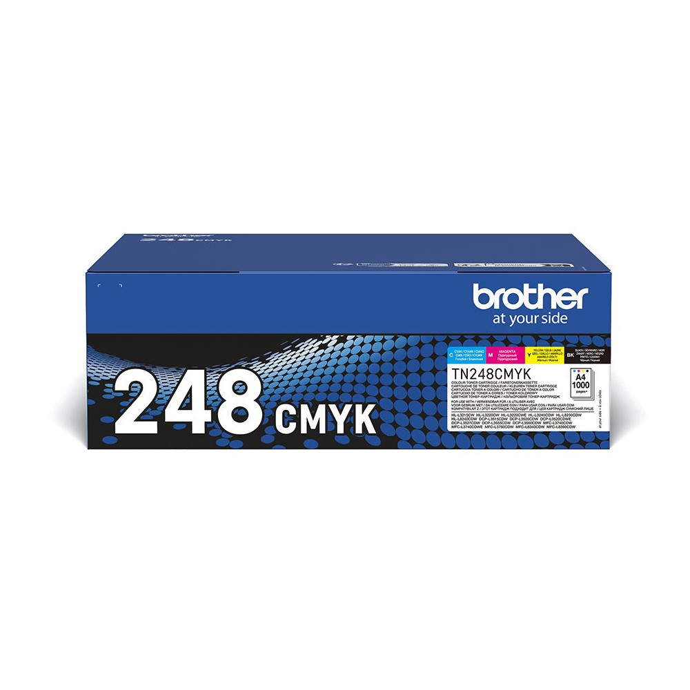 Brother TN-248VAL cartuccia toner 4 pz Originale Nero, Ciano, Magenta, Giallo Brother TN-248VAL cartuccia toner 4 pz Originale Nero, Ciano, Magenta, Giallo