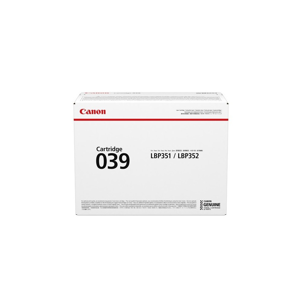 Canon 039 cartuccia toner 1 pz Originale Nero Canon 039 cartuccia toner 1 pz Originale Nero