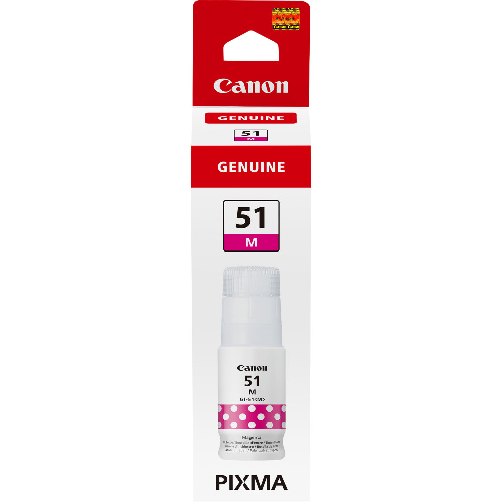 Canon GI-51M, Resa elevata, Flacone d'inchiostro, Magenta Canon GI-51M, Resa elevata, Flacone d'inchiostro, Magenta