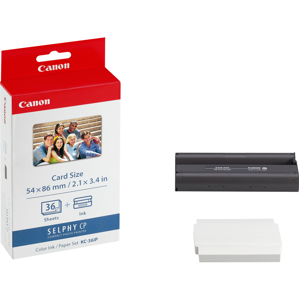 Canon Set inchiostro a colori KC-36IP e carta 54 x 86 mm, 36 fogli Canon Set inchiostro a colori KC-36IP e carta 54 x 86 mm, 36 fogli