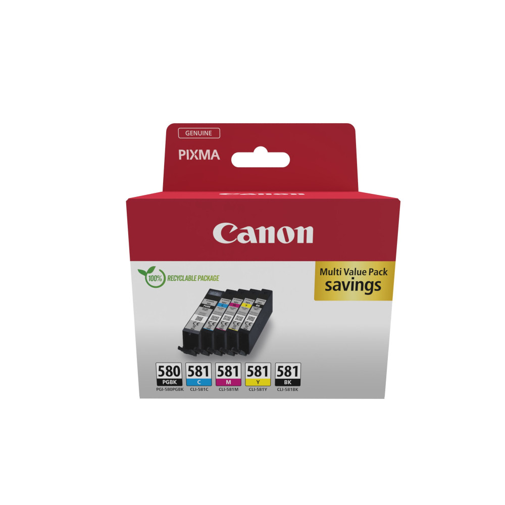 Canon 2078C007 cartuccia d'inchiostro 5 pz Originale Nero, Blu, Ciano, Magenta, Giallo Canon 2078C007 cartuccia d'inchiostro 5 pz Originale Nero, Blu, Ciano, Magenta, Giallo