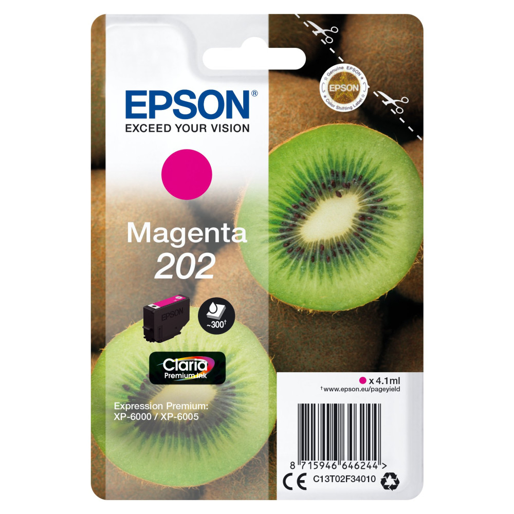Epson Kiwi Singlepack Magenta 202 Claria Premium Ink Epson Kiwi Singlepack Magenta 202 Claria Premium Ink