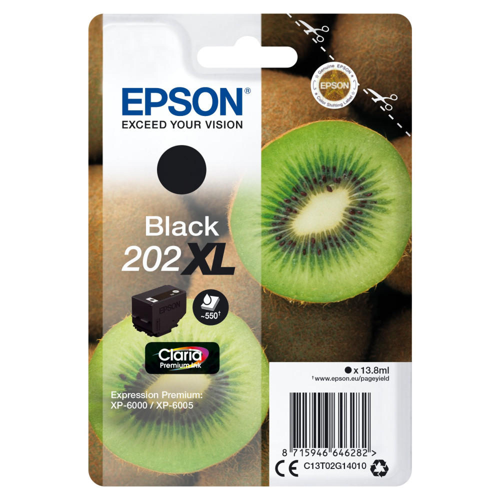 Epson Kiwi Singlepack Black 202XL Claria Premium Ink Epson Kiwi Singlepack Black 202XL Claria Premium Ink