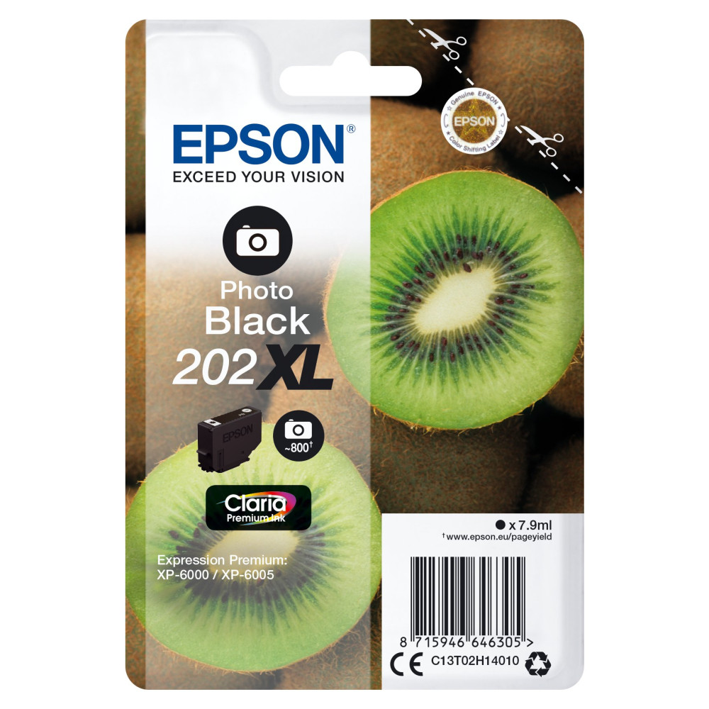 Epson Kiwi Singlepack Photo Black 202XL Claria Premium Ink Epson Kiwi Singlepack Photo Black 202XL Claria Premium Ink