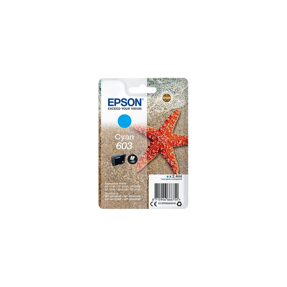 Epson Singlepack Cyan 603 Ink Epson Singlepack Cyan 603 Ink