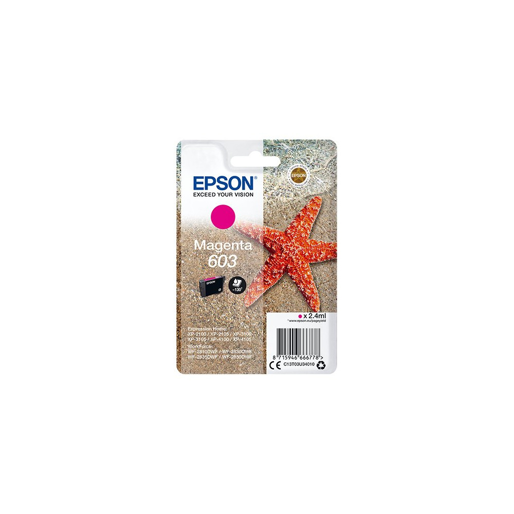 Epson Singlepack Magenta 603 Ink Epson Singlepack Magenta 603 Ink