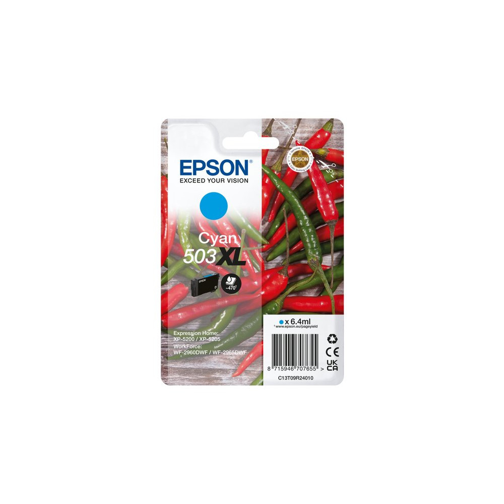 Epson 503XL cartuccia d'inchiostro 1 pz Originale Resa elevata (XL) Ciano Epson 503XL cartuccia d'inchiostro 1 pz Originale Resa elevata (XL) Ciano