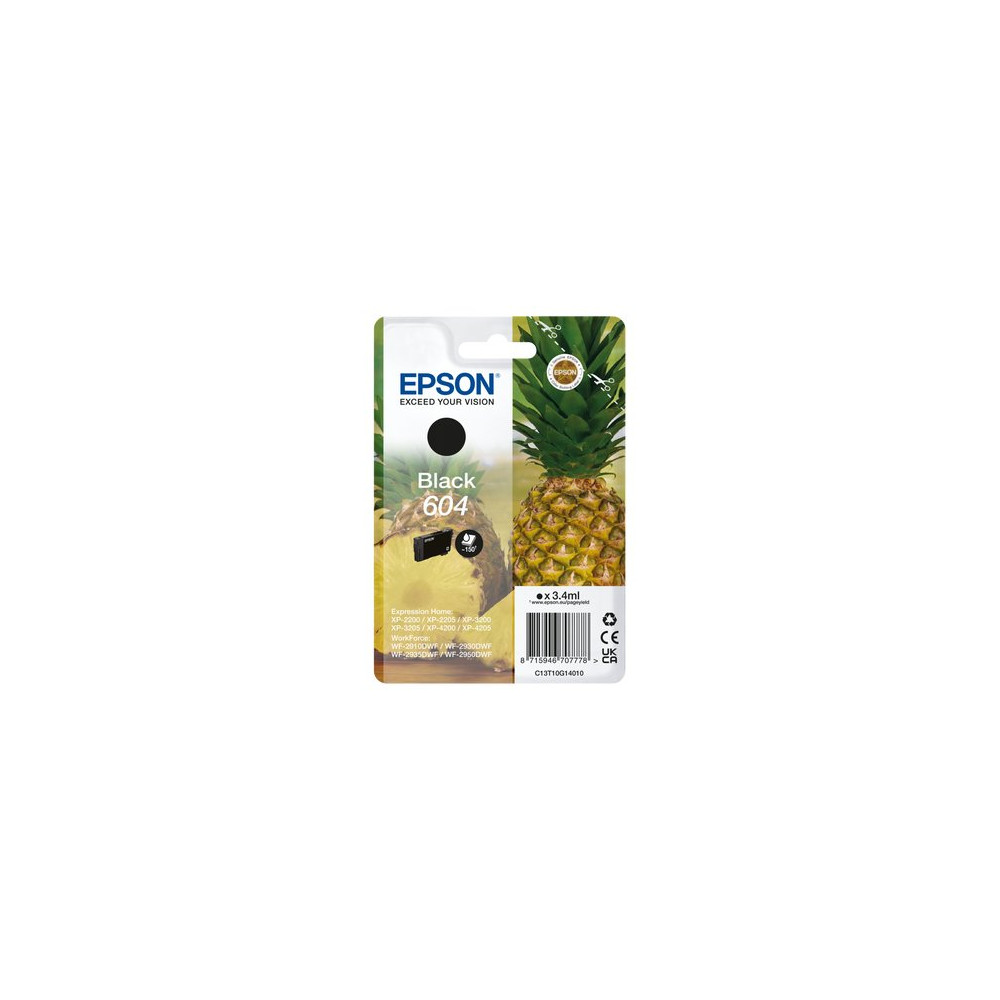 Epson 604 cartuccia d'inchiostro 1 pz Originale Resa standard Nero Epson 604 cartuccia d'inchiostro 1 pz Originale Resa standard Nero