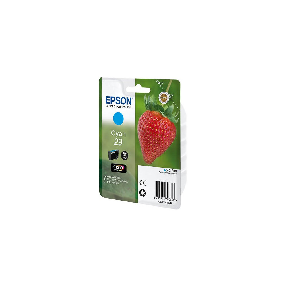 Epson Strawberry 29 C cartuccia d'inchiostro 1 pz Originale Resa standard Ciano Epson Strawberry 29 C cartuccia d'inchiostro 1 pz Originale Resa standard Ciano