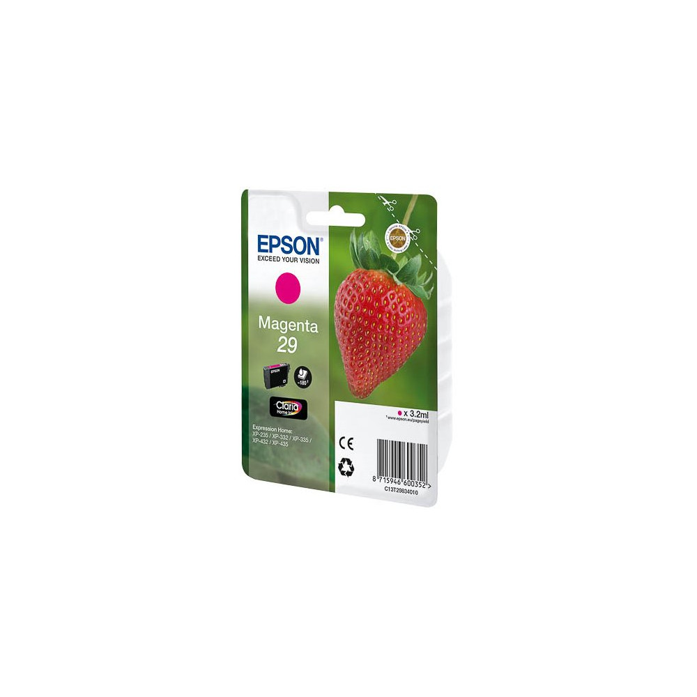 Epson Strawberry 29 M cartuccia d'inchiostro 1 pz Originale Resa standard Magenta Epson Strawberry 29 M cartuccia d'inchiostro 1 pz Originale Resa standard Magenta