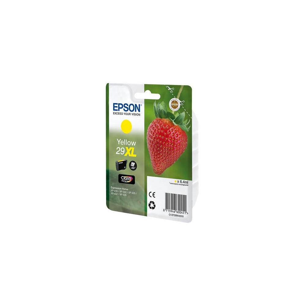 Epson Strawberry 29XL Y cartuccia d'inchiostro 1 pz Originale Resa elevata (XL) Giallo Epson Strawberry 29XL Y cartuccia d'inchiostro 1 pz Originale Resa elevata (XL) Giallo