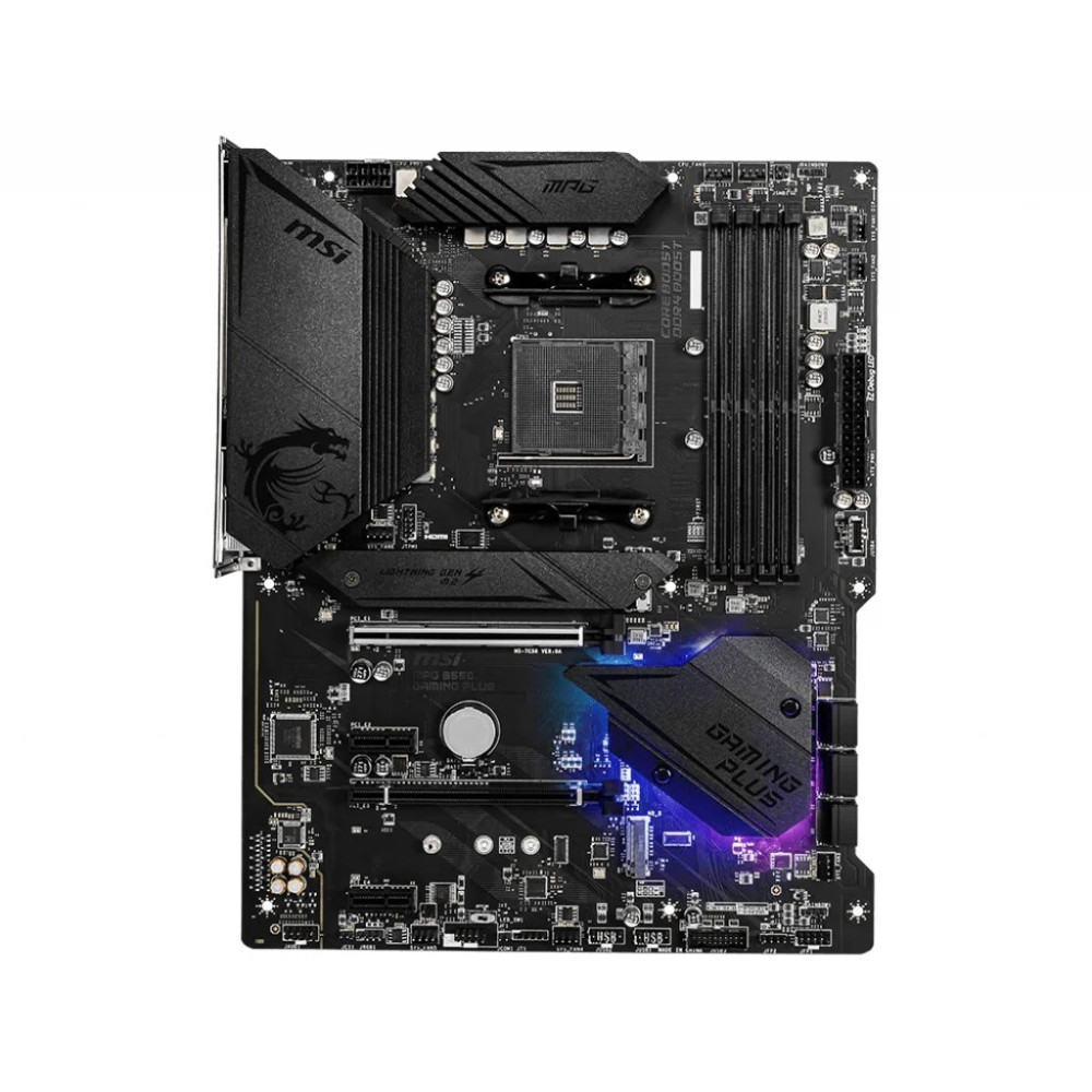 MSI MPG B550 GAMING PLUS -scheda madre- ATX - Socket AM4 - Chipset AMD B550 - USB-C Gen2, USB-C Gen1, USB 3.2 Gen 1, USB 3.2 Gen