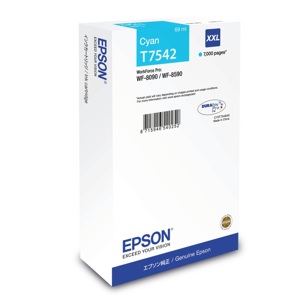 Epson WF-8090 / WF-8590 Ink Cartridge XXL Cyan Epson WF-8090 / WF-8590 Ink Cartridge XXL Cyan