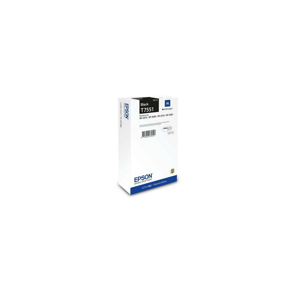 Epson C13T75514N cartuccia d'inchiostro 1 pz Originale Resa elevata (XL) Nero Epson C13T75514N cartuccia d'inchiostro 1 pz Originale Resa elevata (XL) Nero