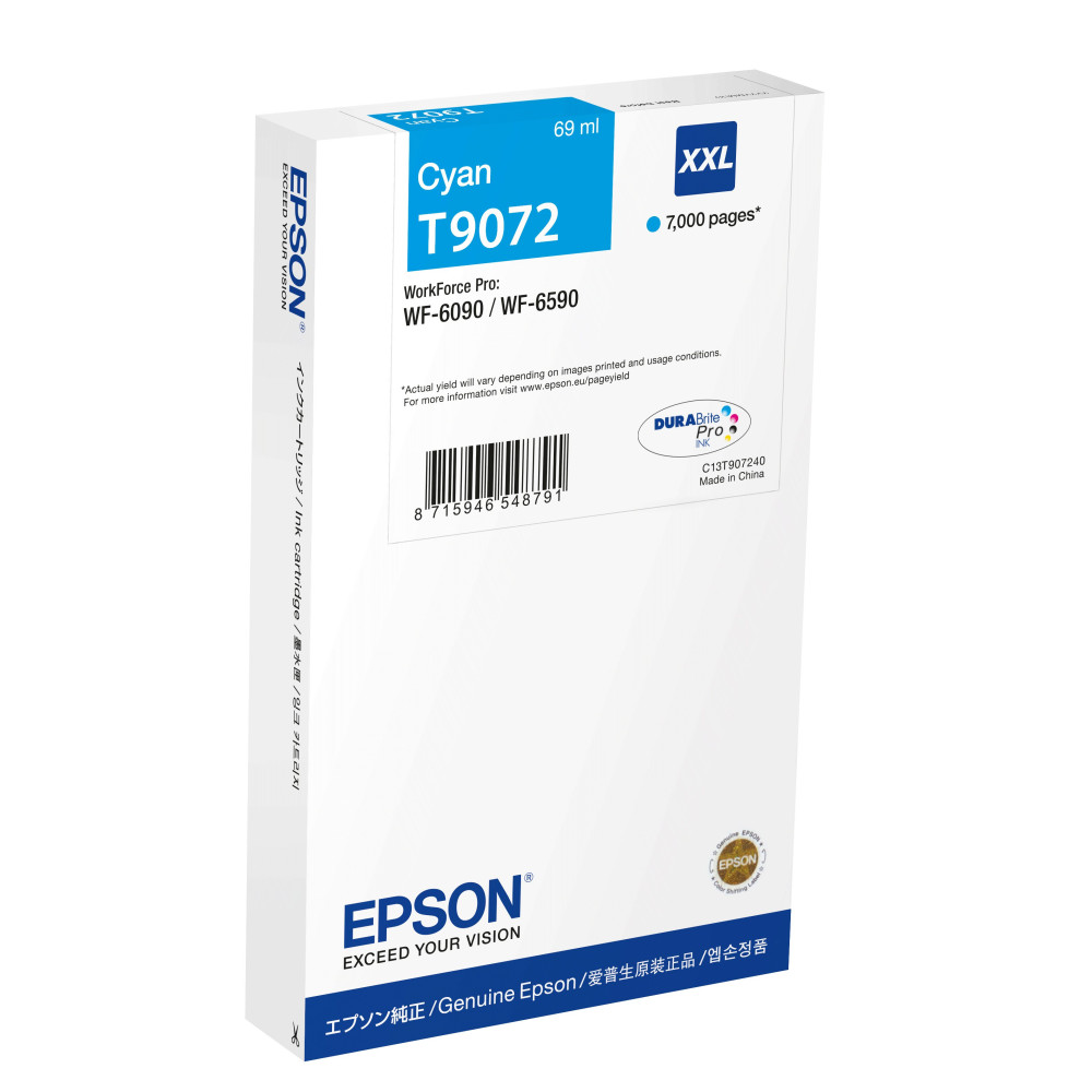 Epson C13T90724N cartuccia d'inchiostro 1 pz Originale Resa extra elevata (super) Ciano Epson C13T90724N cartuccia d'inchiostro 1 pz Originale Resa extra elevata (super) Ciano