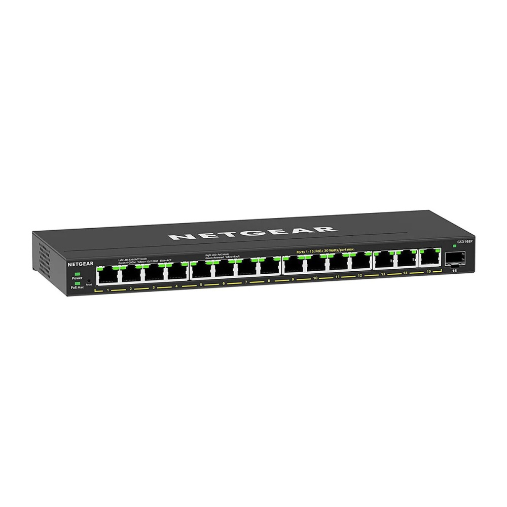 Netgear Plus GS316EP - Switch - gestito - 15 x 10/100/1000 (PoE+)